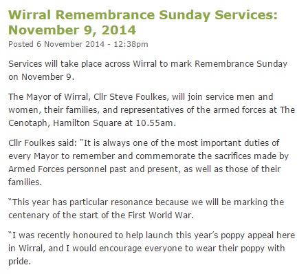 9 11 14 - foulkes remembrance