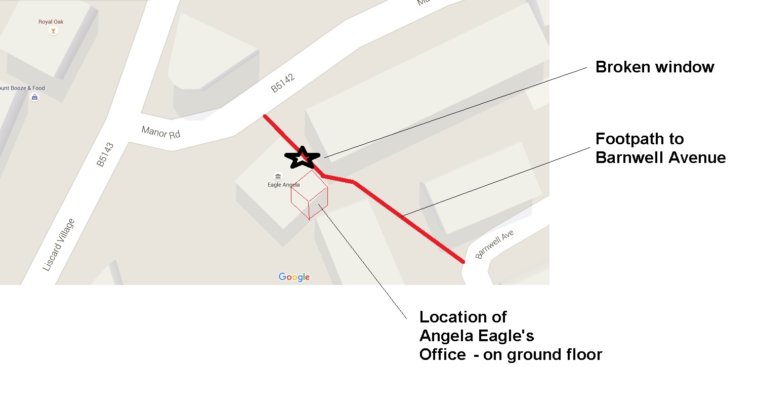 map showing footpath