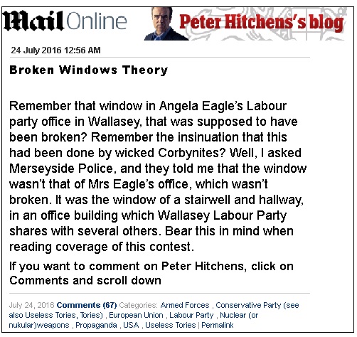 peter hitchens blog