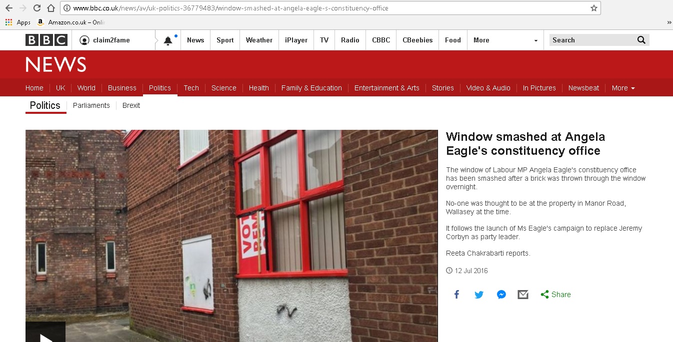 Example of BBC fake news