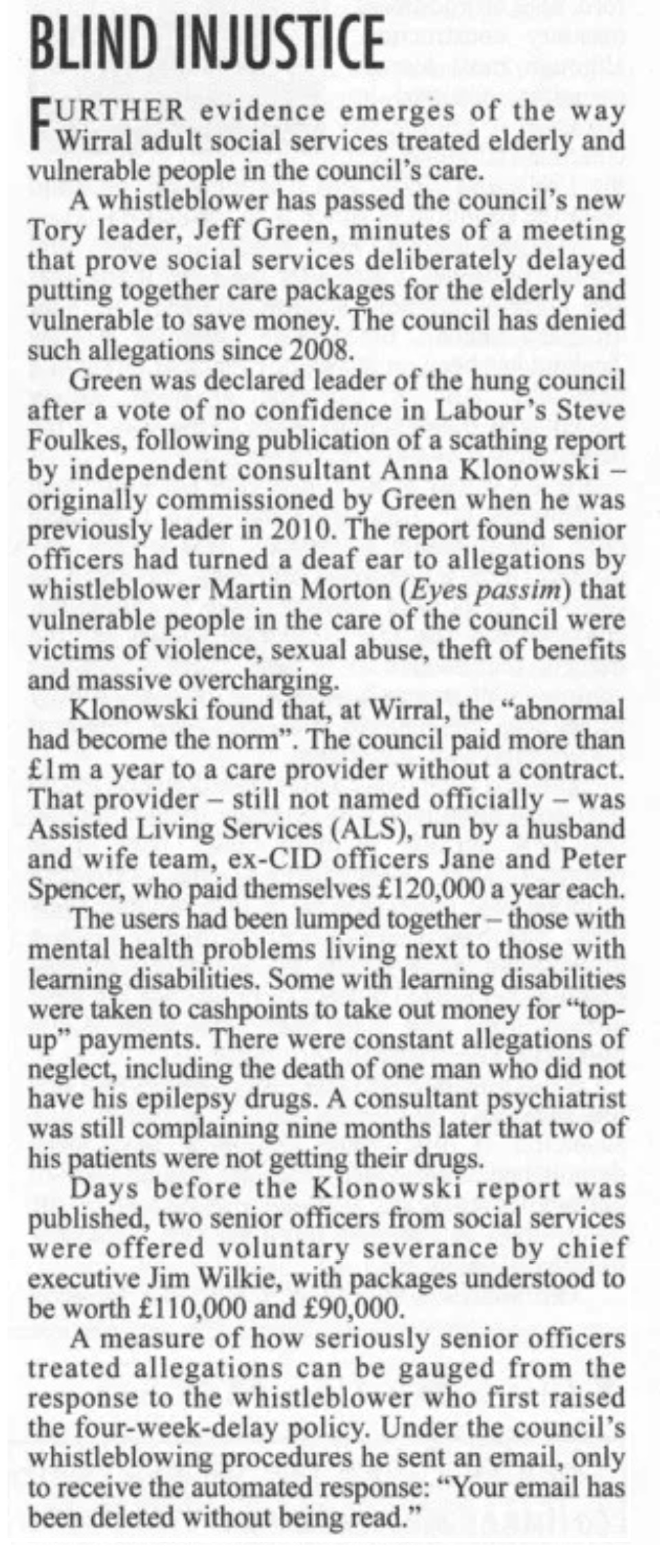 Blind injustice at Wirral Council