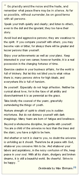Desiderata