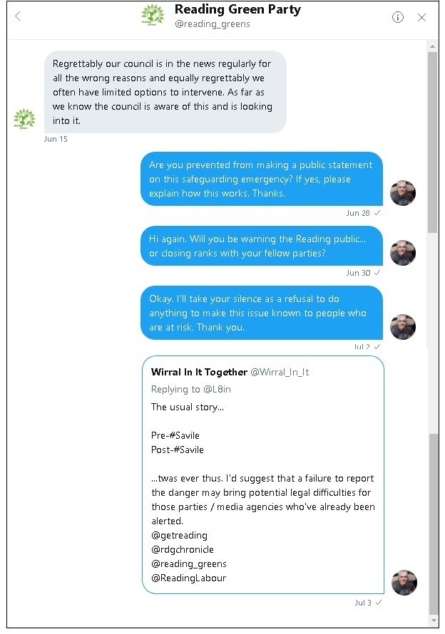 reading green party message