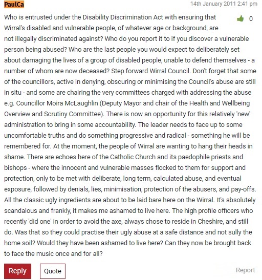 25 10 18 - PaulCa January 2011 comment on disability discrimination