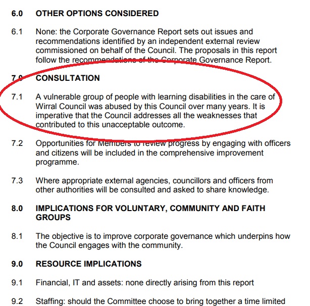 wirral council disabled abuse statement