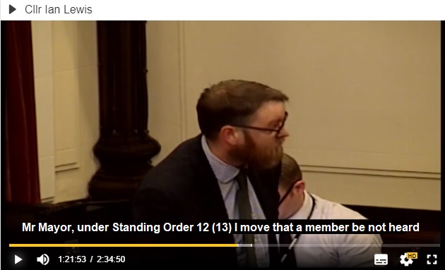 ian lewis interruption of Jo Bird's speech