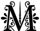 Ornamental decorative letter M