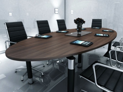 oval table and chairs