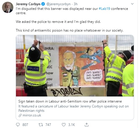 the corbyn death of labour tweet 2019