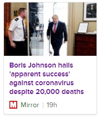 boris johnson hails successful coronavirus