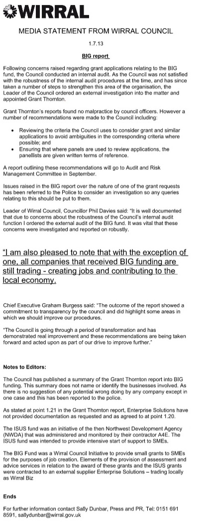 The Big Fund Big Lie - phil davies police and crime commissioner April 2020