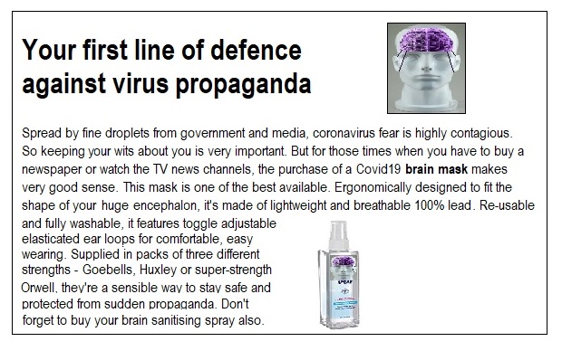 corona virus brain mask