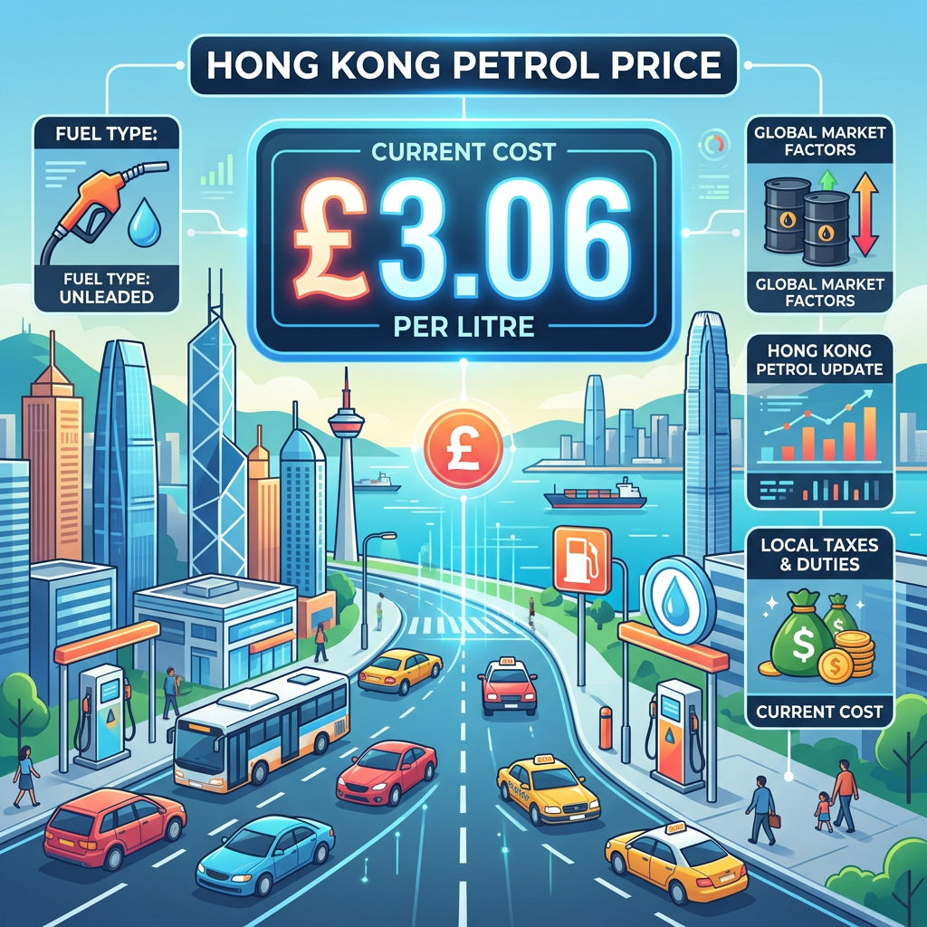 Hong Kong petrol price £3.06 per litre for unleaded fuel with global market factors and local taxes